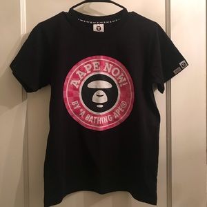 bape women’s small black t-shirt